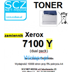 Toner żółty do Xerox Phaser 7100, 7100DN, 7100N - zamiennik, dual pack